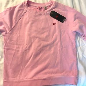 Levi’s Pink Crew Neck Sweatshirt. NWOT. Never worn